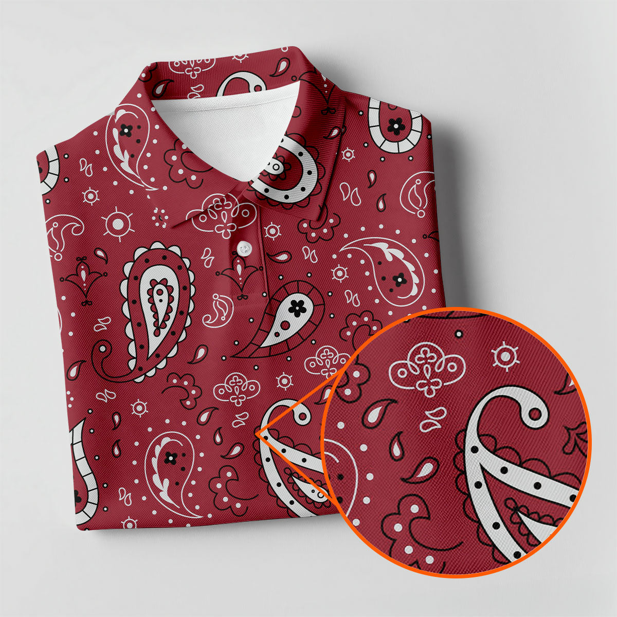 Paisley Bandana Sleeveless Womens Golf Shirt, Western Golf Shirts, Custom Ladies Golf Shirt