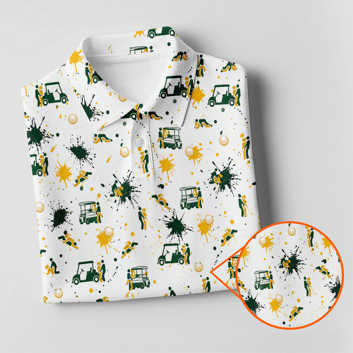 Funny Golf Cart Adult Humor Pattern Polo Shirt, Golf Shirts For Women, Women's Golf Apparel