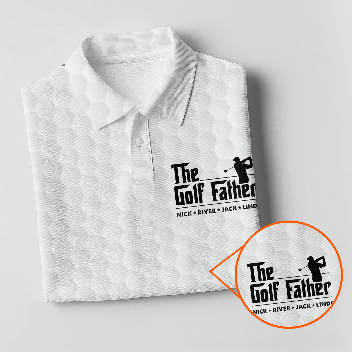 The Golf Father Custom Name Ladies Golf Tops, Golf Shirt For Women, Father's Day Presents Golf