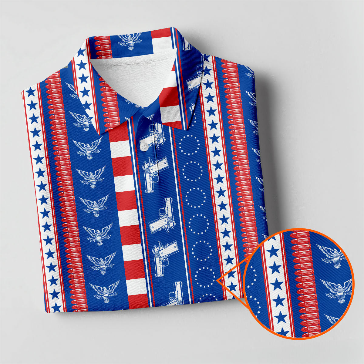 Red White Blue Army Theme Patriotic 4th Of July Golf Shirt, 250 Years Golf Shirts For Men