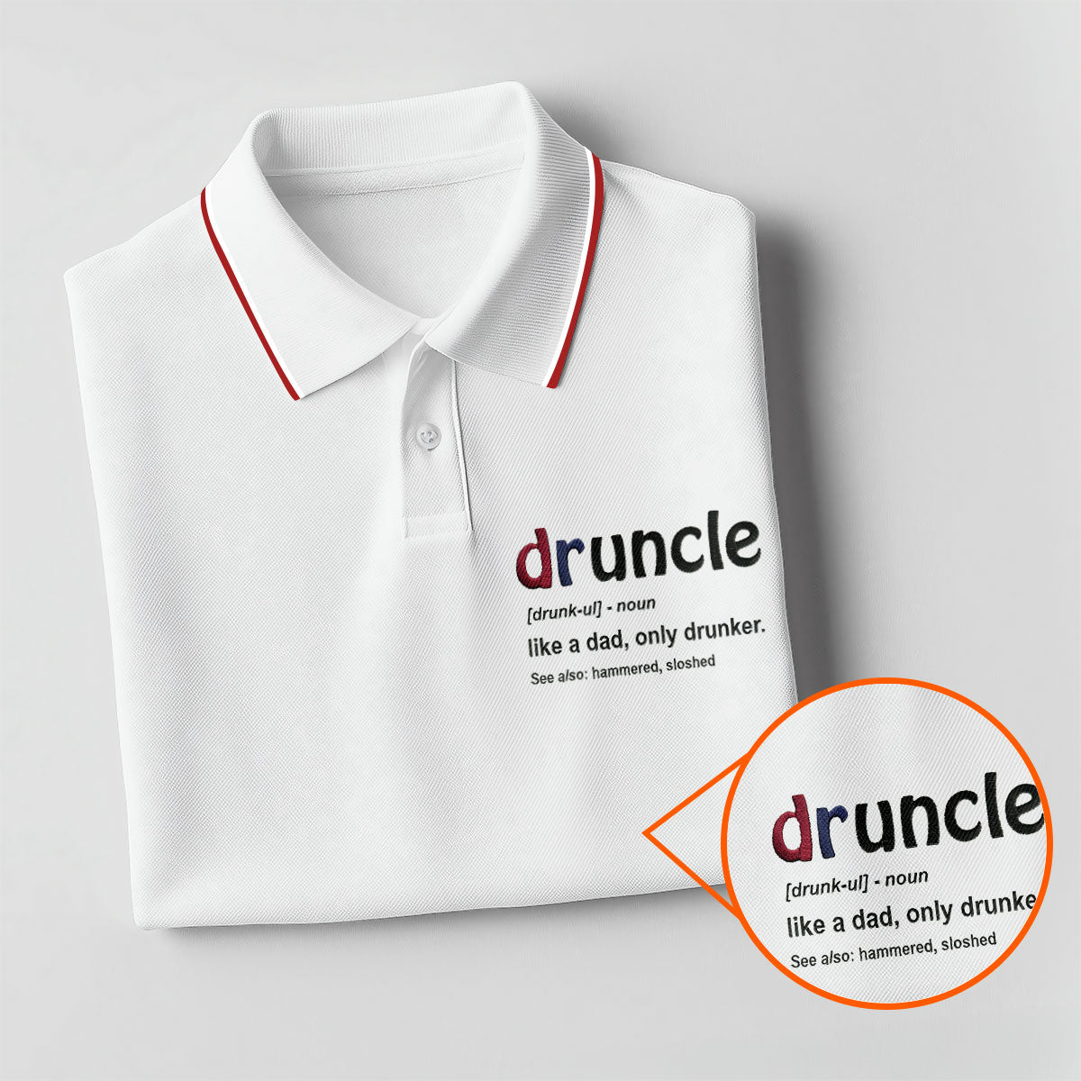 Druncle Like A Dad Only Drunker Father's Day Golf Shirt, Men's Funny Golf Shirts, Golf Gift For Dad