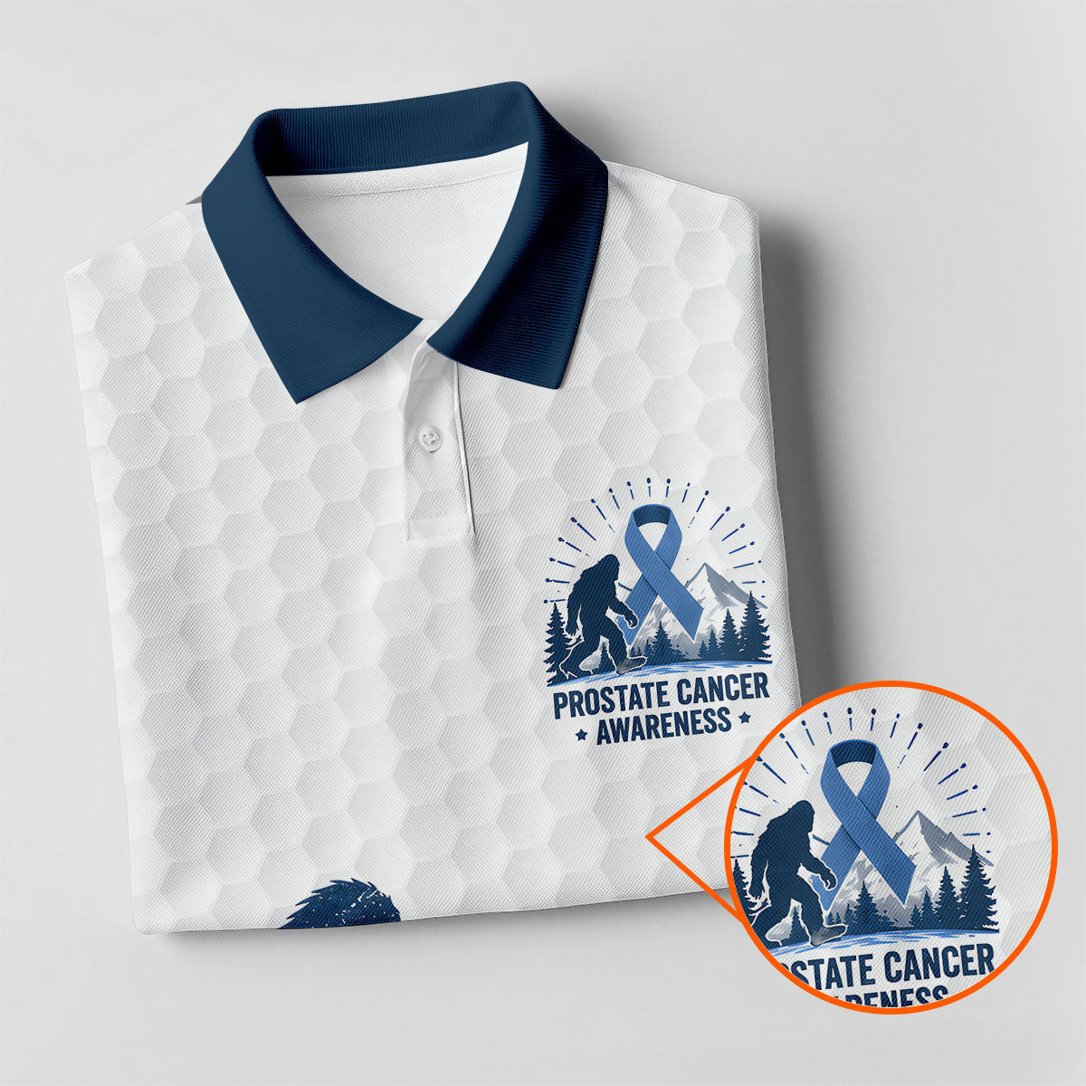 Bigfoot Prostate Cancer Awareness Polo Shirt, Ladies Golf Shirt, Womens Golf Tops