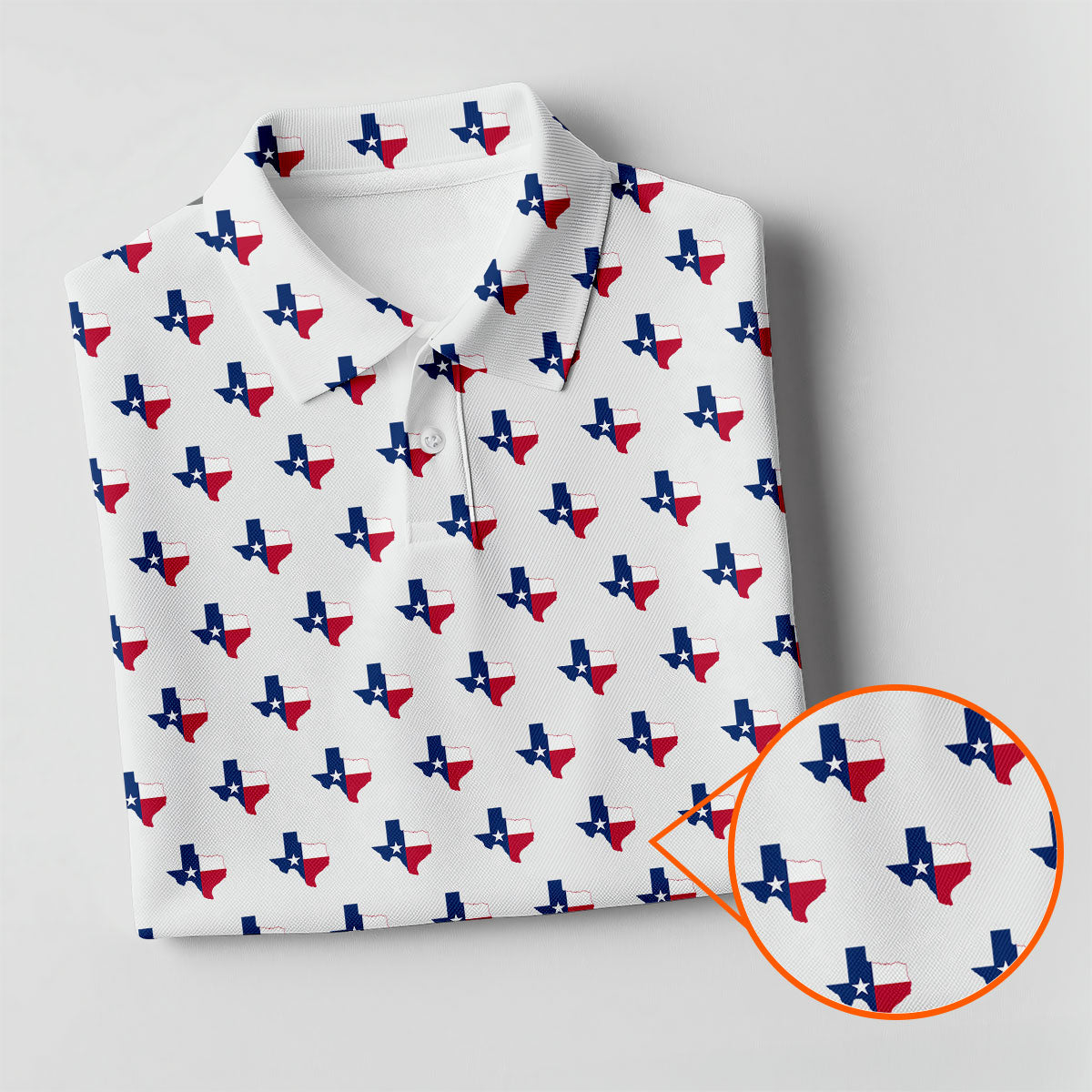 Texas Flag State Pattern Golf Polo Shirt, Women's Golf Tops, Ladies Golf Shirts