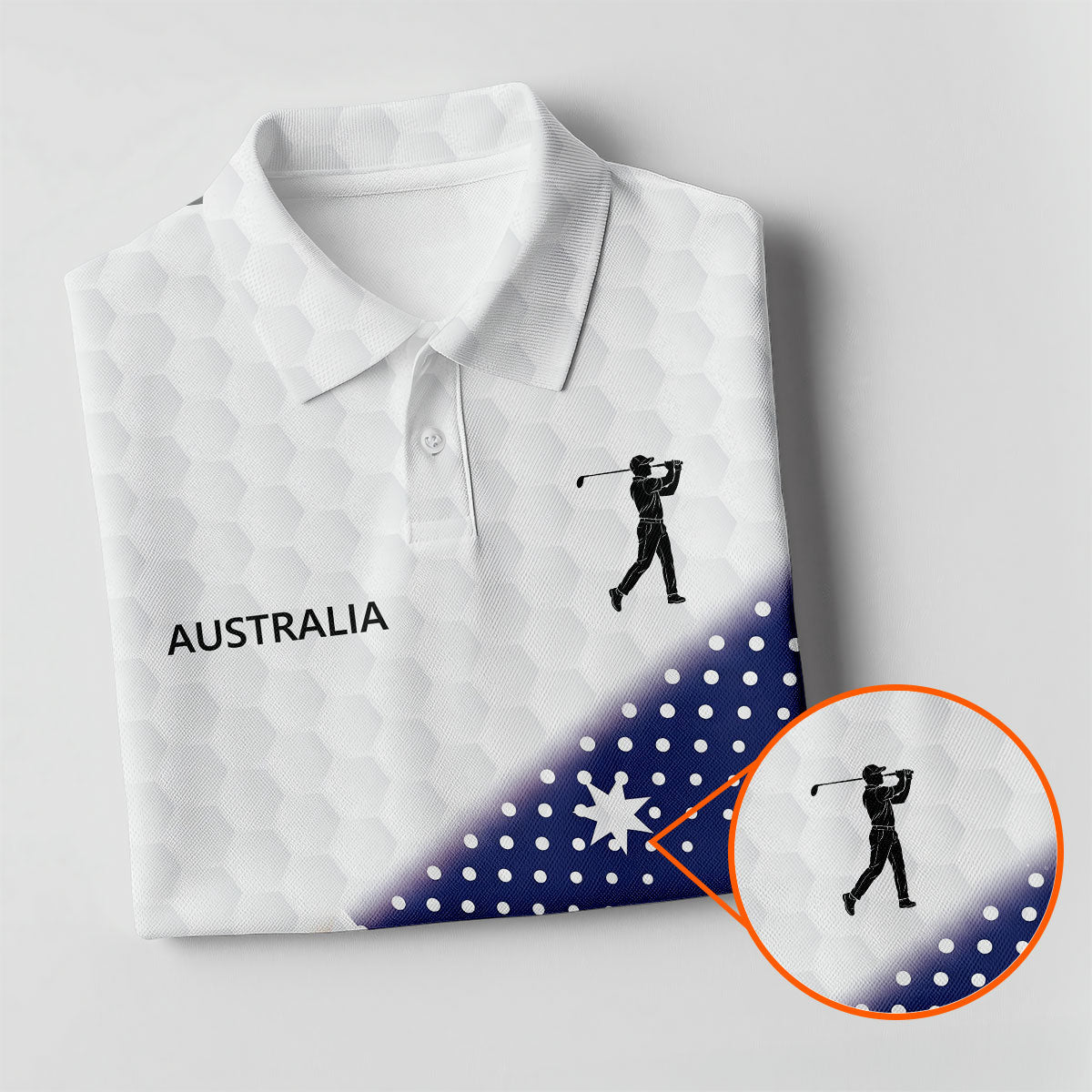 Golf Ball Pattern Australia Flag Print Ladies Golf Tops Australia, Golf Shirt For Women