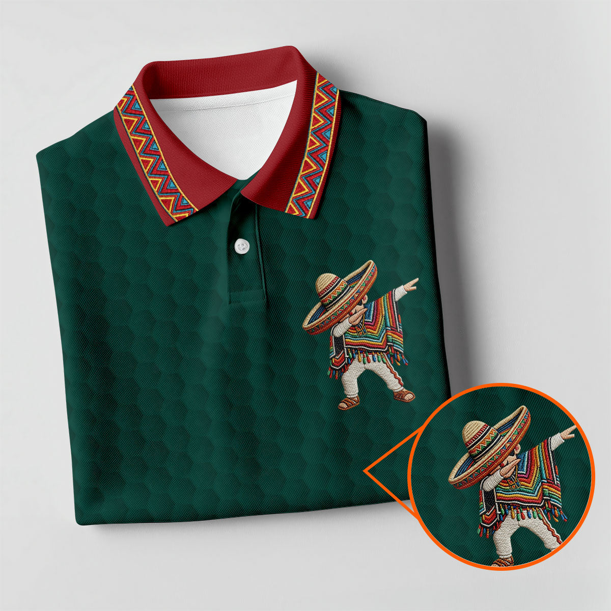 Cinco De Mayo Celebration Golf Ball Pattern Green Golf Shirt, Golf Shirt For Women