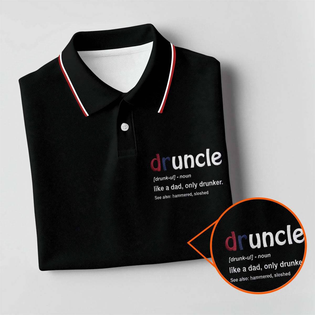 Druncle Like A Dad Only Drunker Father's Day Golf Shirt, Men's Funny Golf Shirts, Golf Gift For Dad
