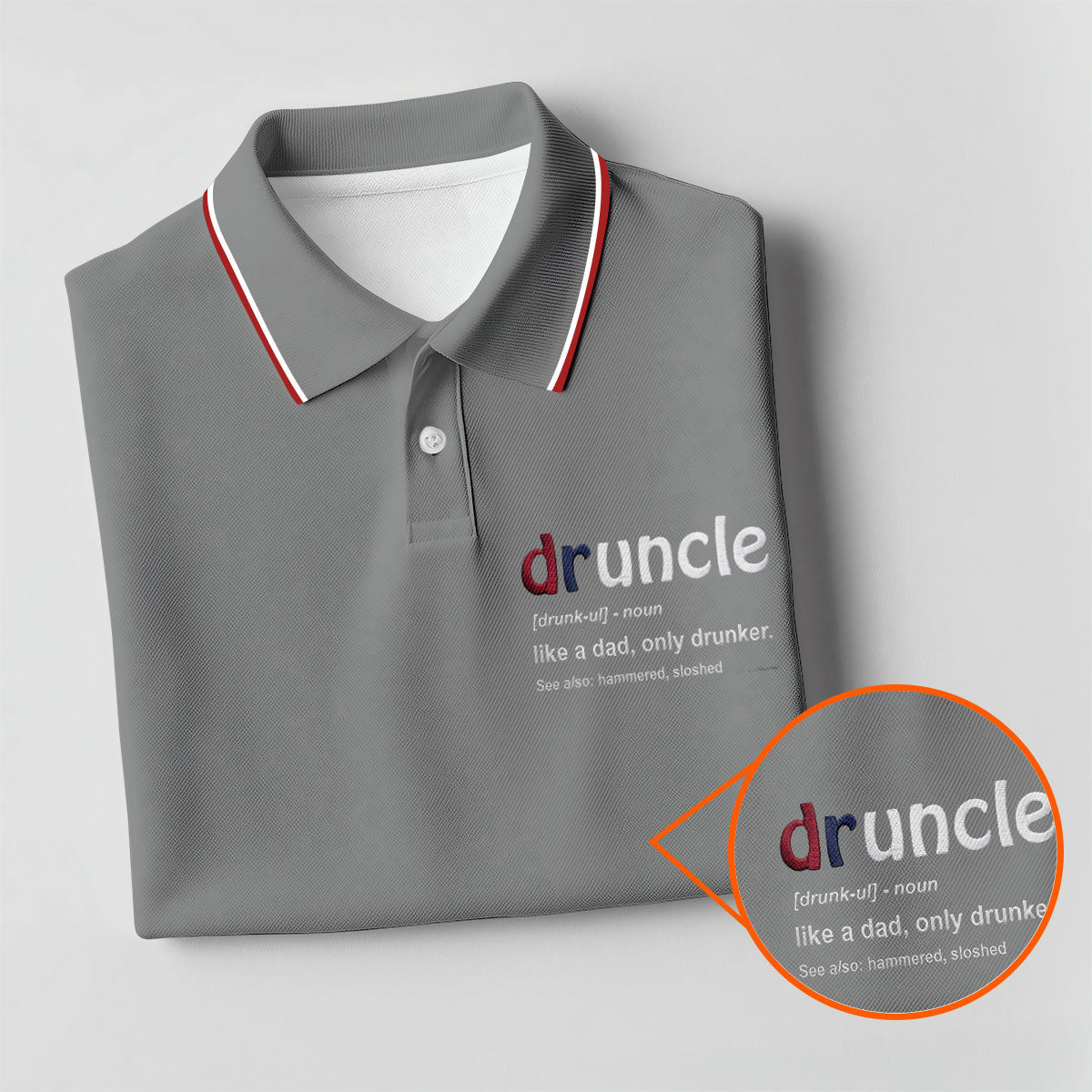 Druncle Like A Dad Only Drunker Father's Day Golf Shirt, Men's Funny Golf Shirts, Golf Gift For Dad