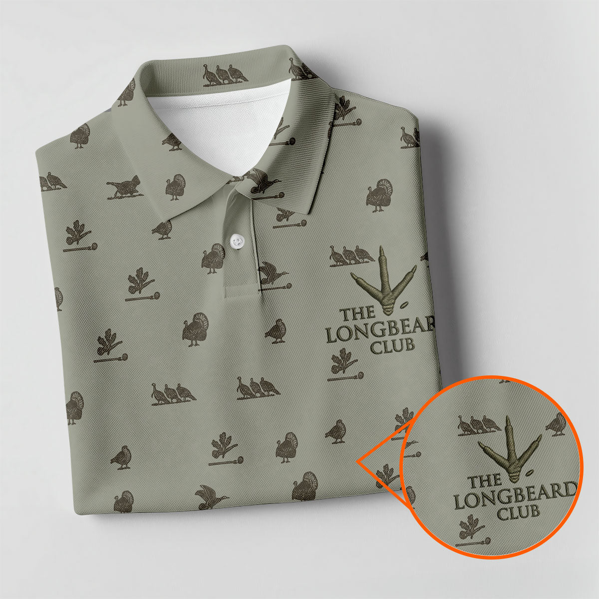 The Longbeard Club Turkey Hunting Father's Day Golf Shirt, Dad Golf Shirt, Golf Gift For Dad