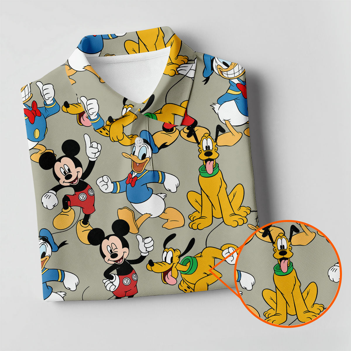 Classic Cartoon Character Pattern Golf Polo Shirt, Ladies Golf Shirts, Golf Tops For Women