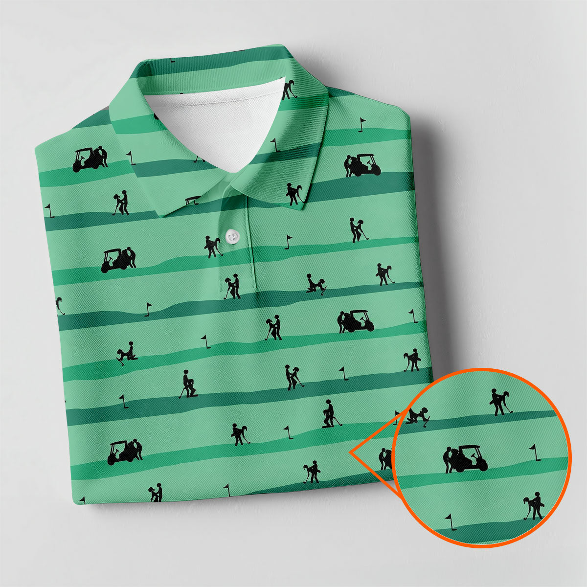Funny Golf Couple Silhouette Pattern Polo Shirt, Golf Tops For Women, Ladies Golf Shirts
