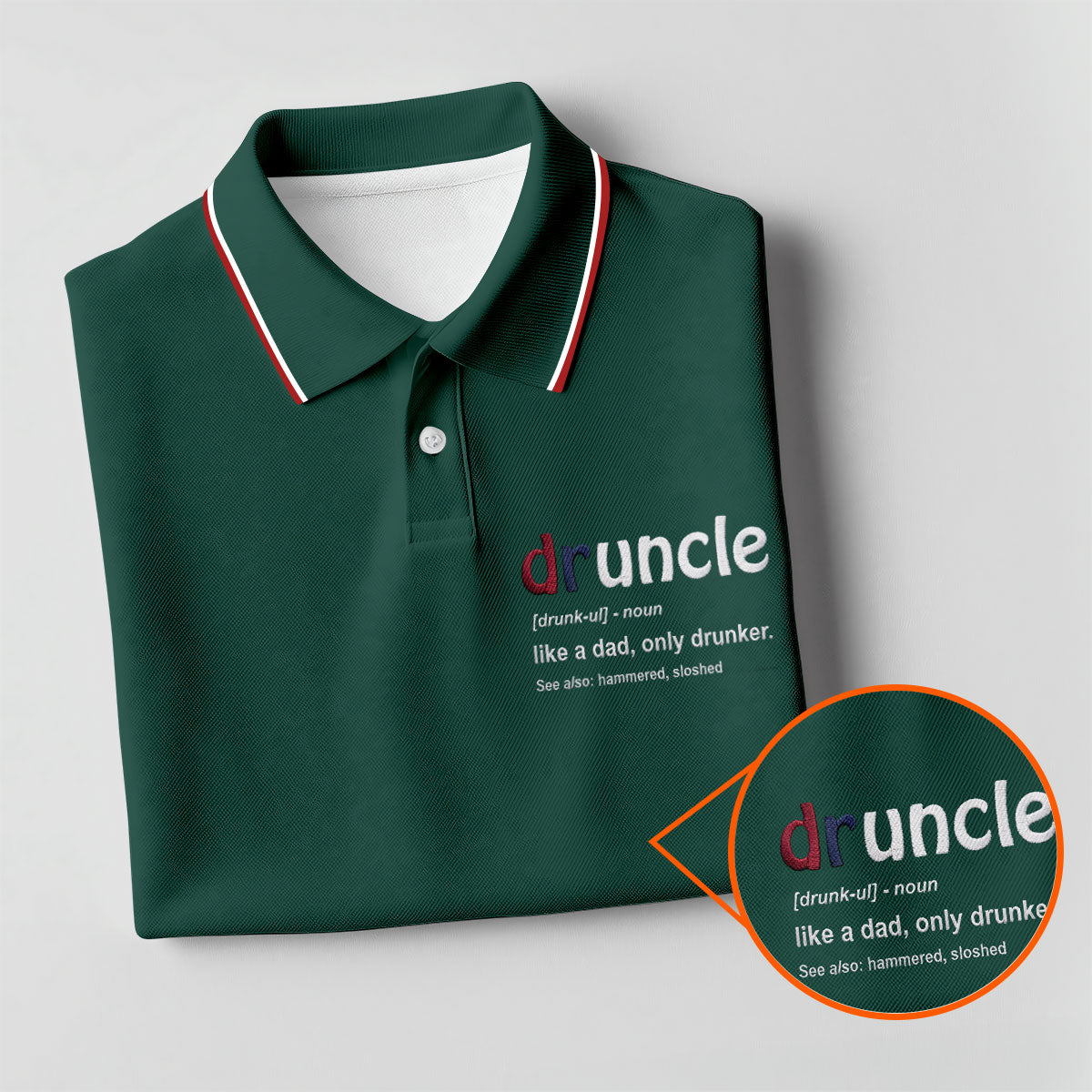 Druncle Like A Dad Only Drunker Father's Day Golf Shirt, Men's Funny Golf Shirts, Golf Gift For Dad