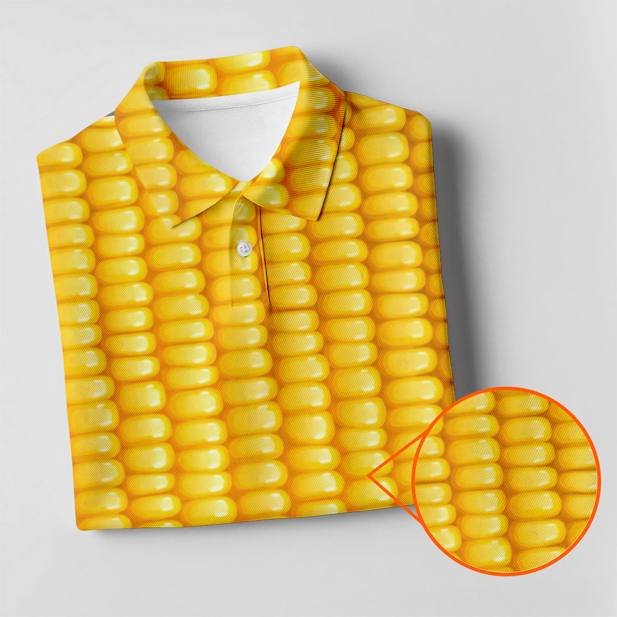 Realistic Sweet Corn Cob Print Design Golf Shirt, Women's Golf Shirt, Hawaiian Golf Shirt, Golf Polo For Women