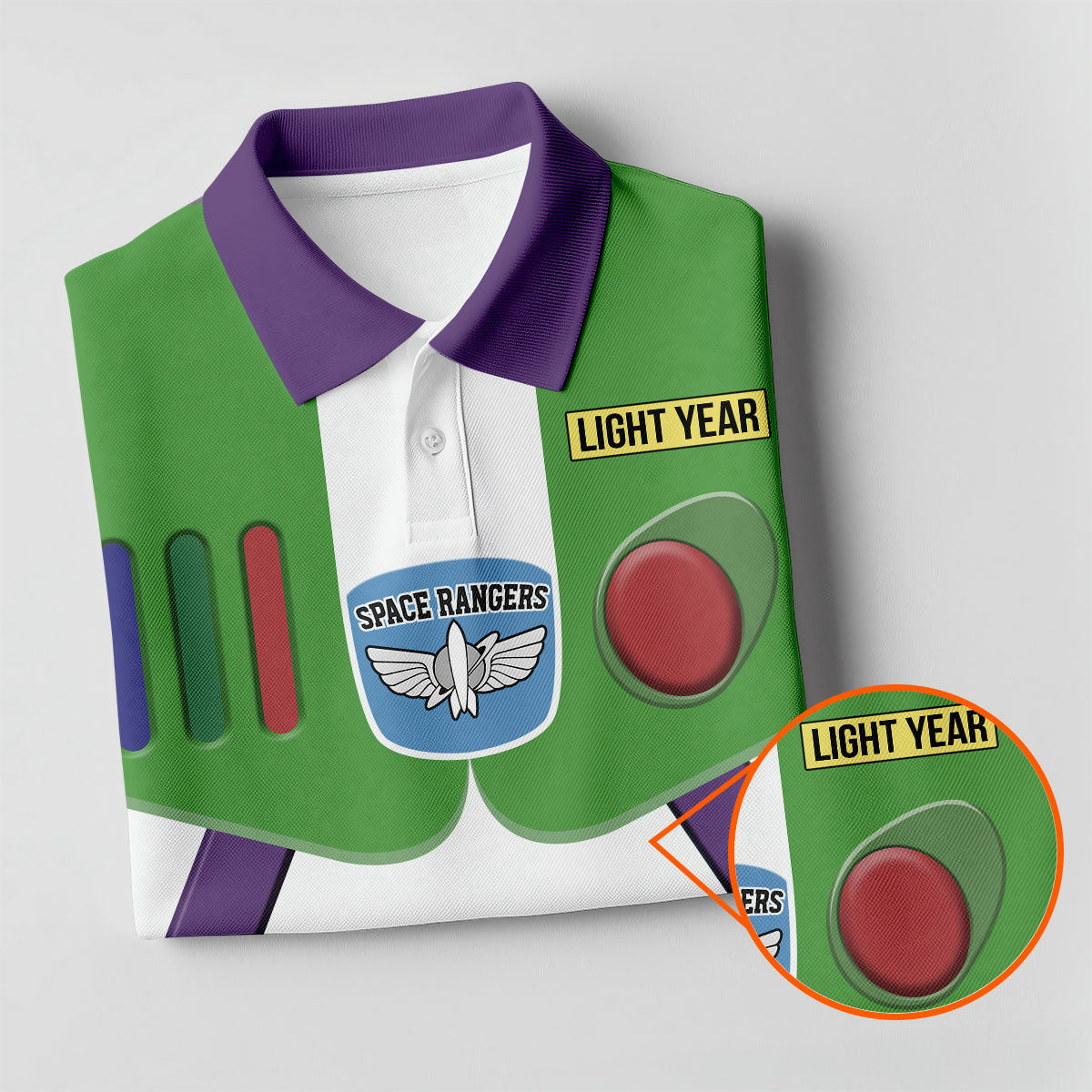 Sci Fi Space Ranger Costume Hawaiian Golf Shirt, Mens Golf Polo, Printed Golf Shirts