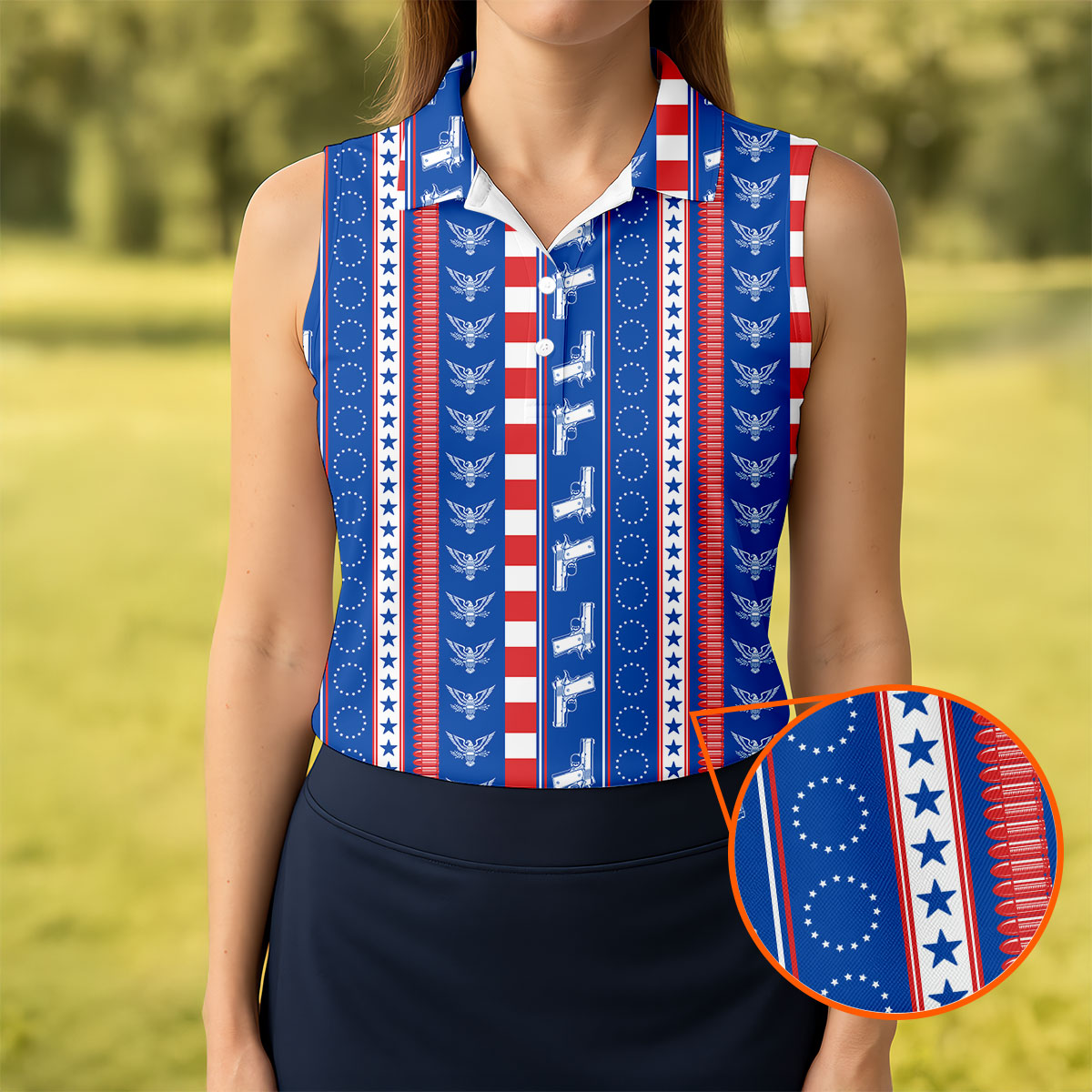 Red White Blue Army Theme Patriotic 4th Of July Golf Shirt, 250 Years Golf Shirt For Women