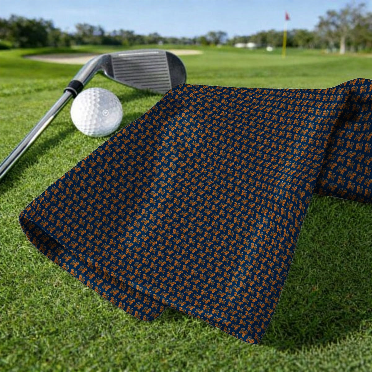 Funny Dog Pattern Golf Towel, Poodle Golf Towels, Golf Gift For Golfer