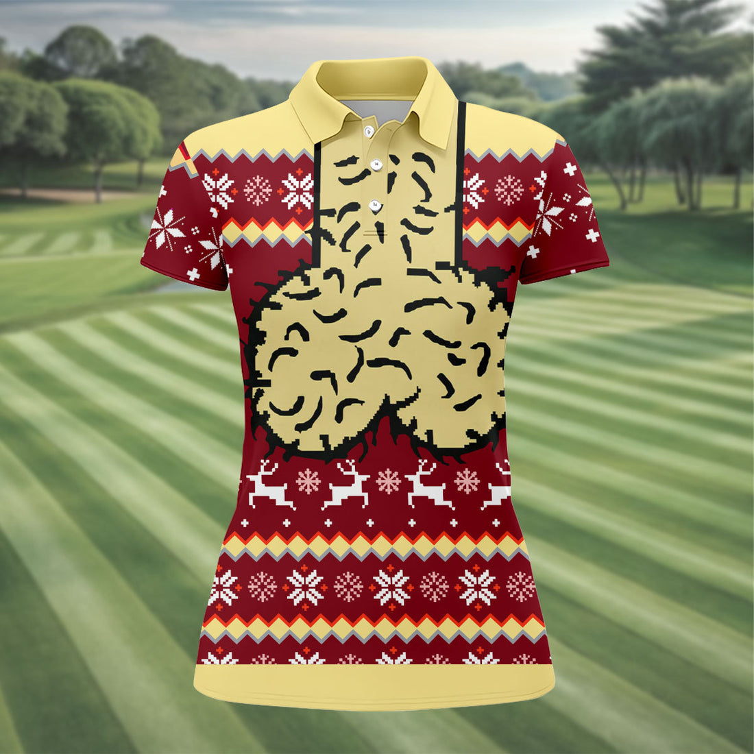 Funny Rude Middle Finger Ugly Christmas Golf Shirt, Christmas Shirts For Women, Funny Christmas Shirt