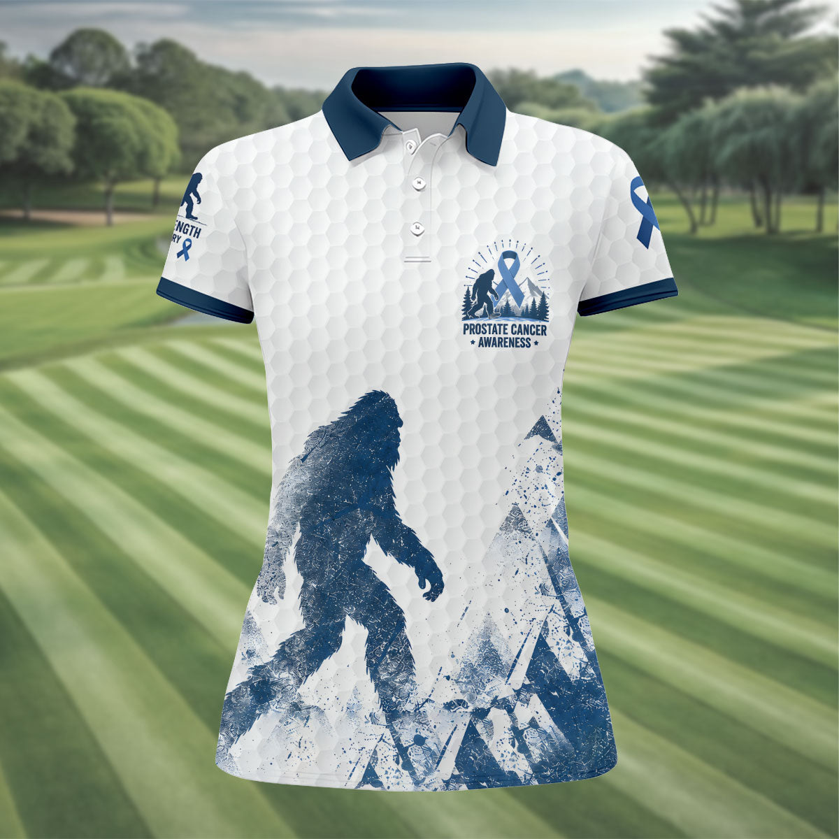 Bigfoot Prostate Cancer Awareness Polo Shirt, Ladies Golf Shirt, Womens Golf Tops