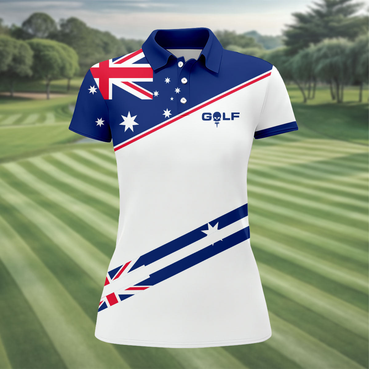 I Put It In Every Hole Australia Flag Print Fun Golf Shirt, Ladies Golf Tops Australia, Golf Shirt For Women