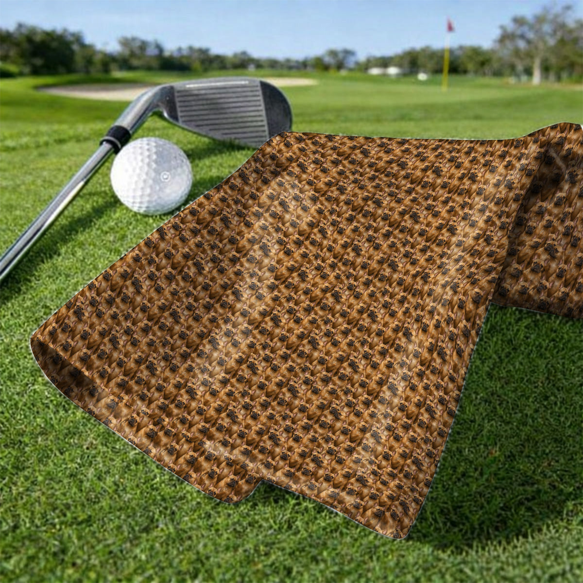 Funny French Bulldog Golf Towel, Frenchie Pattern Golf Towels, Dog Dad Golf Gift