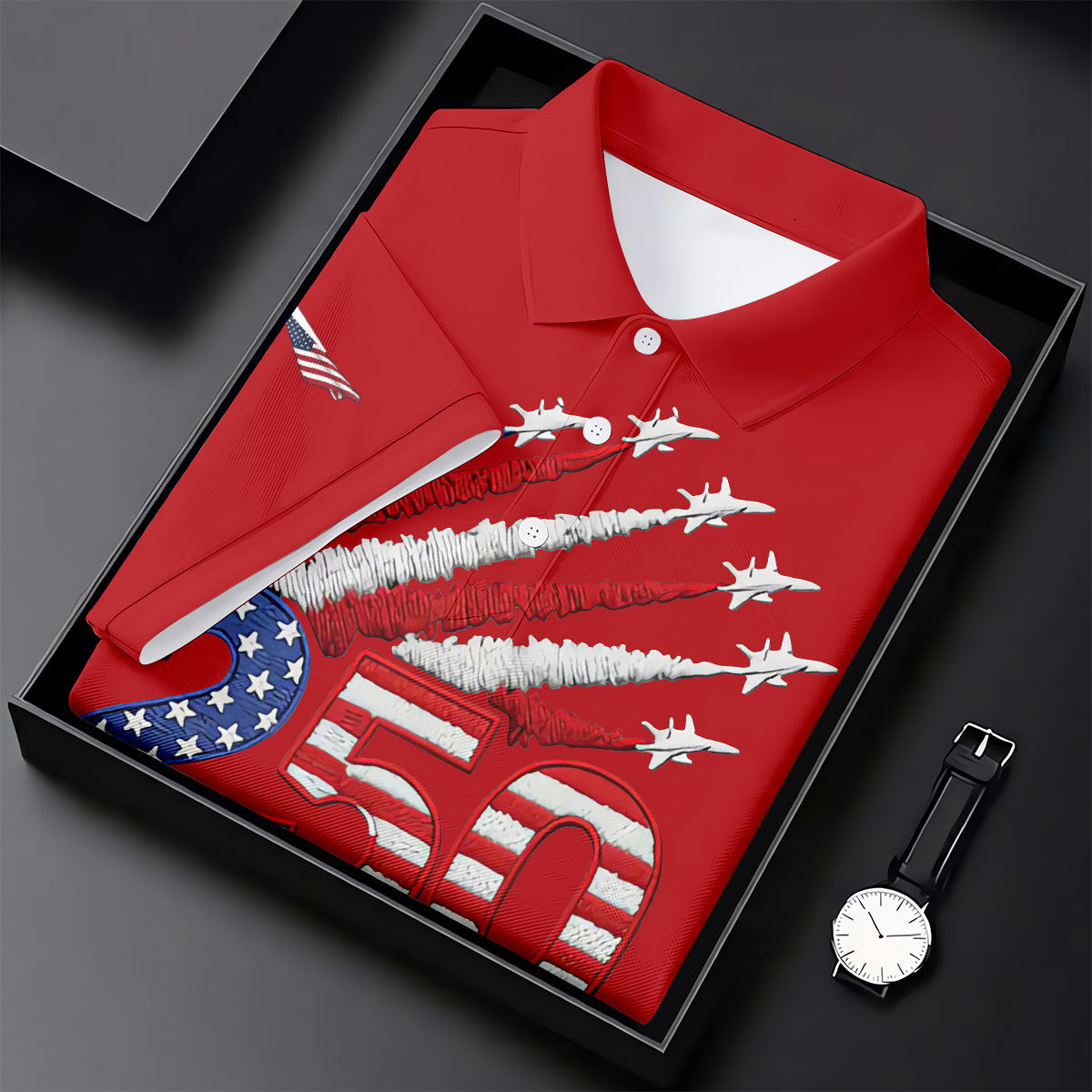 Flying Fighter Jets Faith Cross Patriotic 4th Of July Red Golf Shirt, 250 Years Golf Shirt For Women