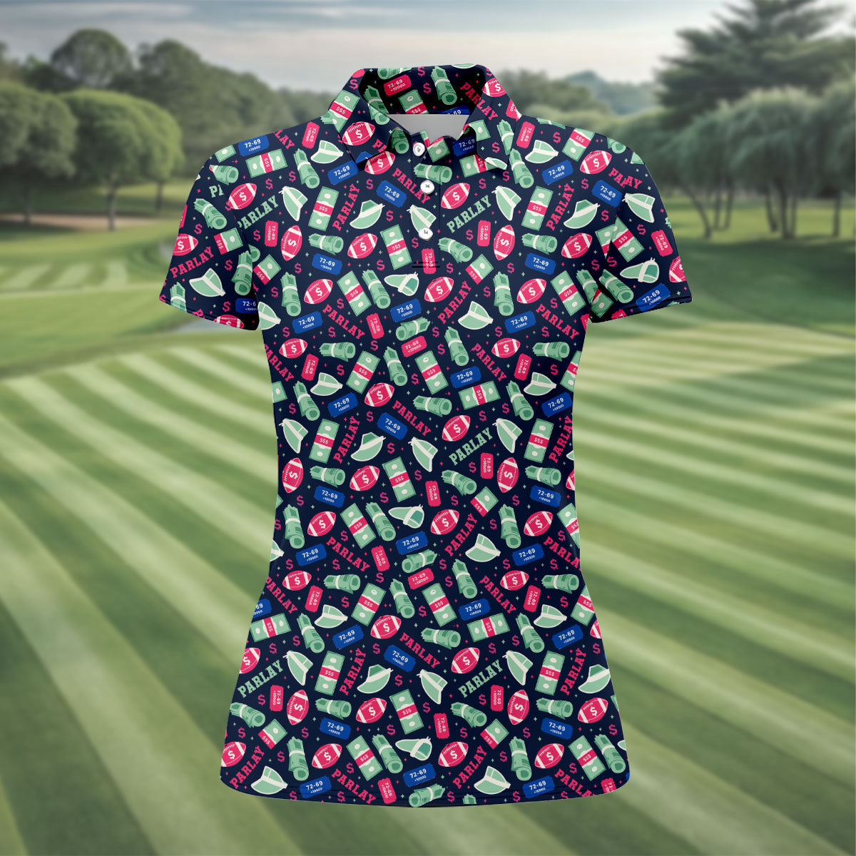 Funny Sports Betting Parlay Hawaiian Golf Shirt, Golf Polo For Women, Printed Golf Shirt