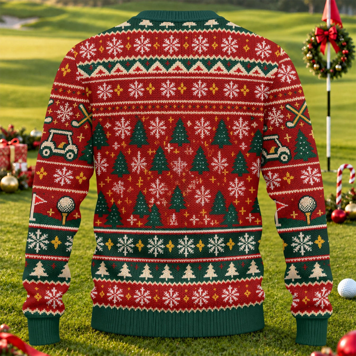 Santa Swinging All The Way Ugly Christmas Sweater, Christmas Sweaters, Golf Gifts