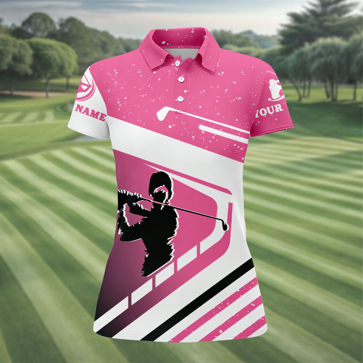 Custom We Fight Together Breast Cancer Polo Shirt, Women’s Golf Polo, Ladies Golf Top