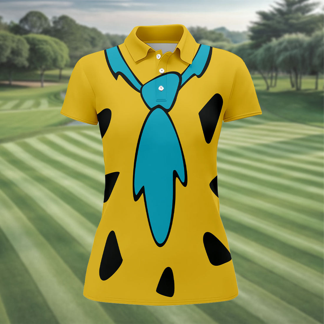 Yellow Stone Age Costume Hawaiian Golf Shirt, Women’s Golf Polo, Golf Shirts For Women