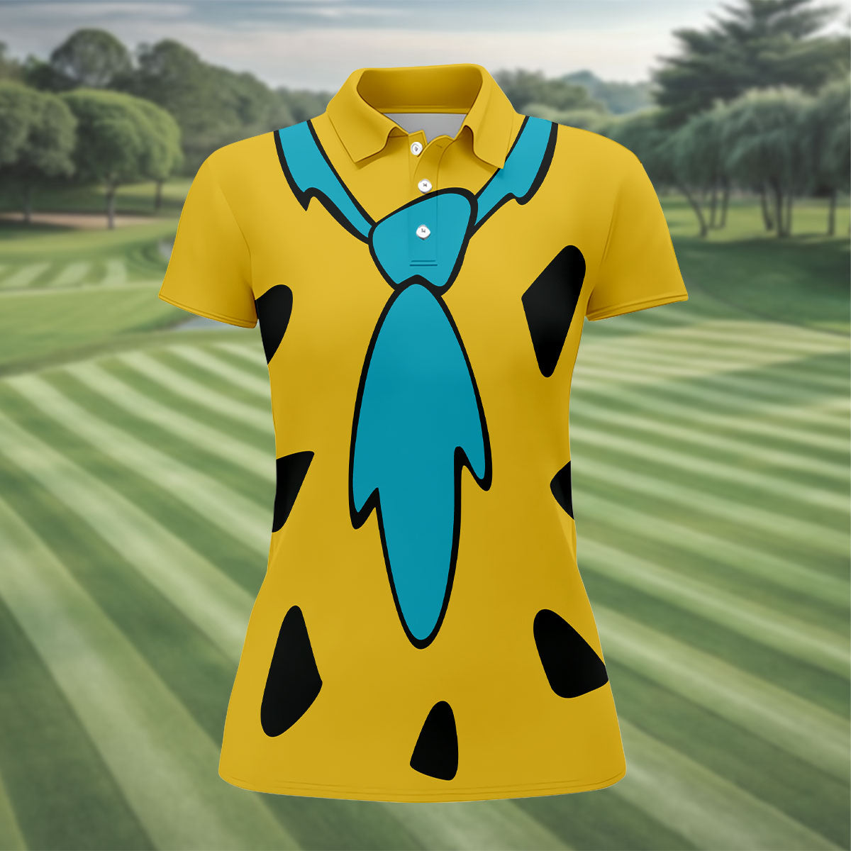 Yellow Stone Age Costume Hawaiian Golf Shirt, Women’s Golf Polo, Golf Shirts For Women