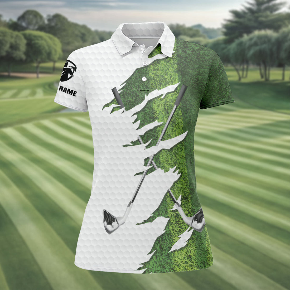 Personalized Ripped Fairway Golf Shirt, Women's Golf Tops, Golf Shirts For Women