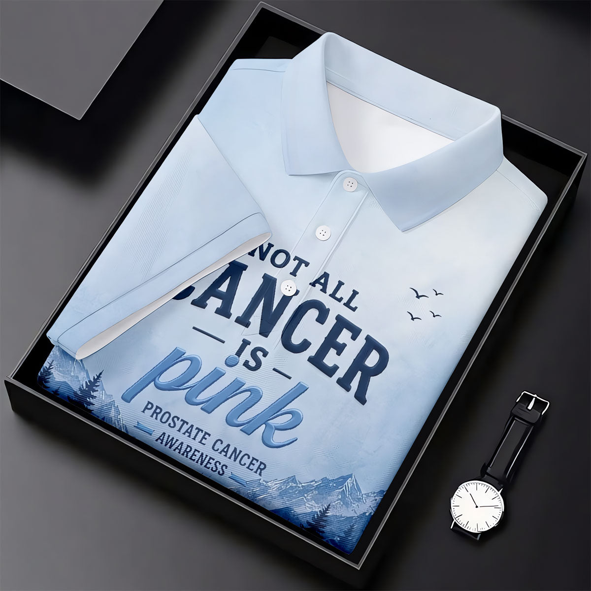 Not All Cancer Is Pink Prostate Cancer Polo Shirt, Womens Golf Tops, Printed Golf Shirt