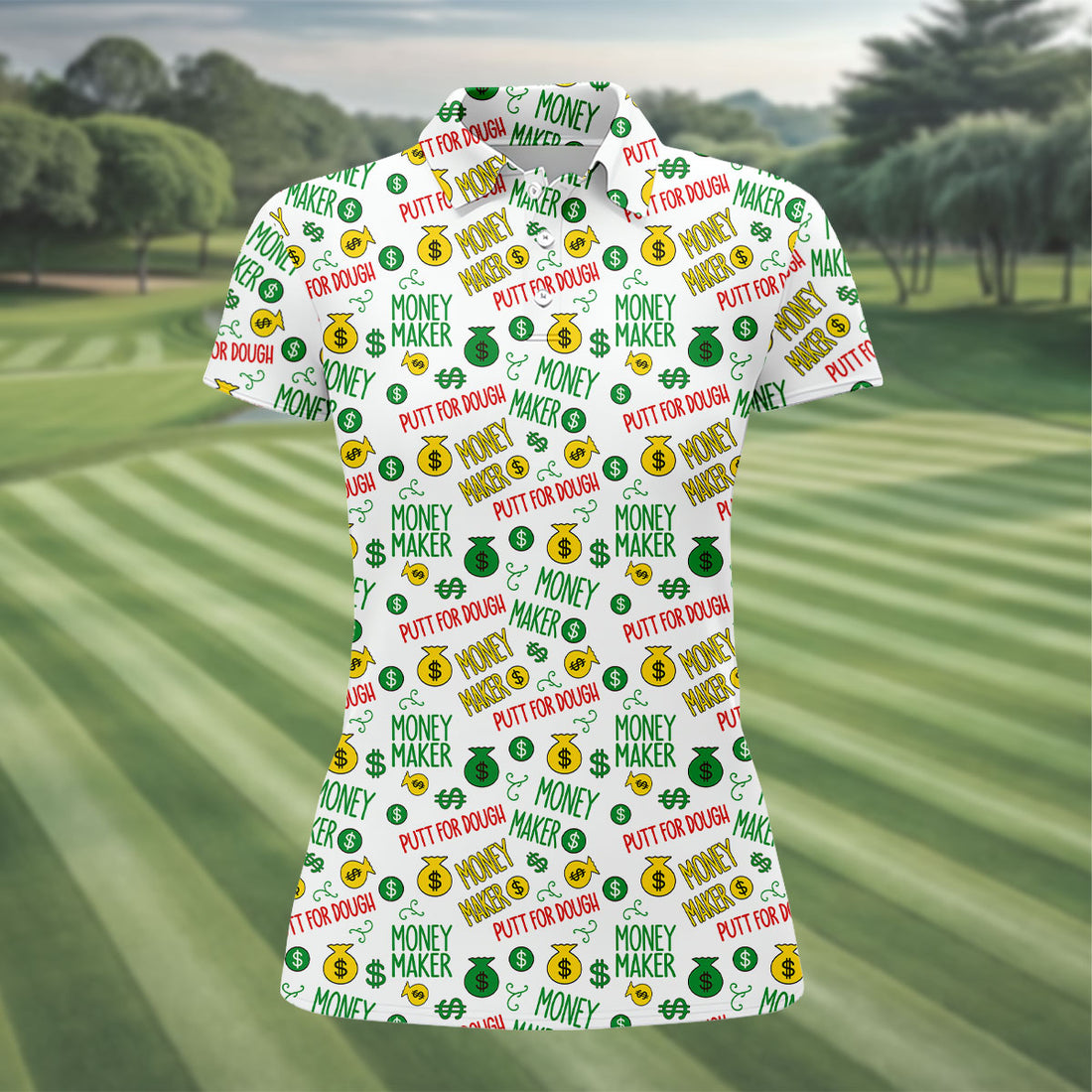 Money Maker Putt For Dough Golf Shirt, Golf Tops For Women, Women's Golf Tops, Ladies Golf Tops