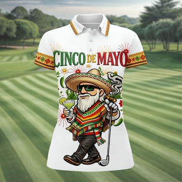 Margarita Man Cinco De Mayo Celebration White Golf Shirt, Fiesta Theme Golf Shirt For Women