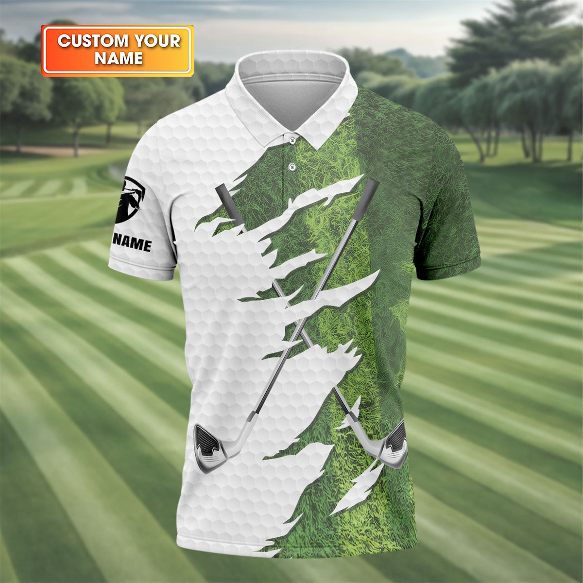 Personalized Ripped Fairway Golf Shirt, Men's Golf Shirt, Golf Polo Shirts For Men