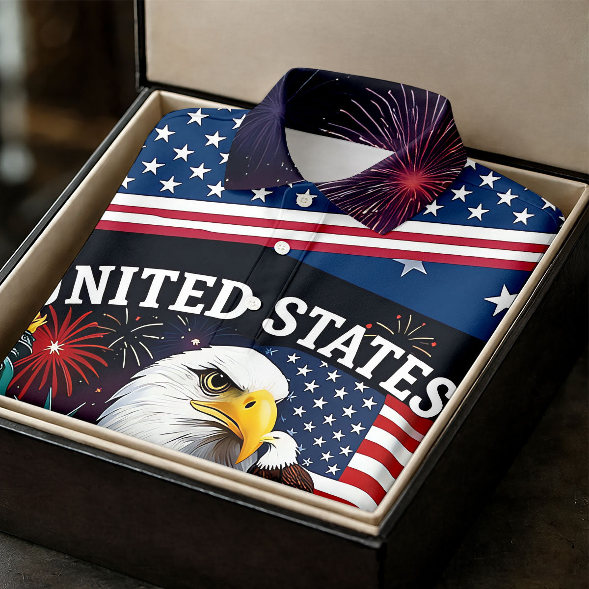 250 Years American Symbols US Flag Golf Shirt, Patriotic 4th Of July Golf Shirt For Women