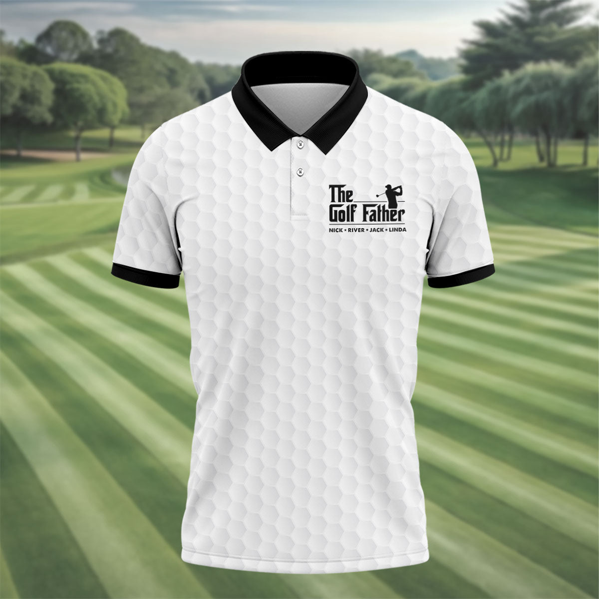 The Golf Father Custom Name Golf Tops For Men, Golf Shirt For Dad, Father's Day Presents Golf