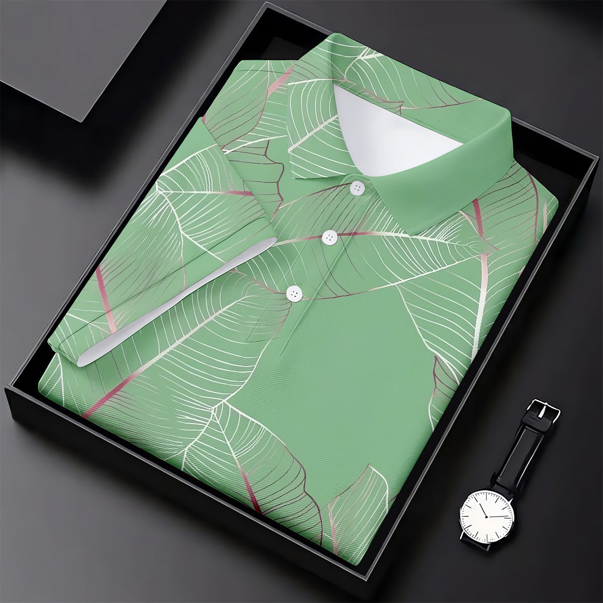 Tropical Leaves Green Golf Shirt, Summer Hawaiian Golf Shirt, Golf Shirt For Women