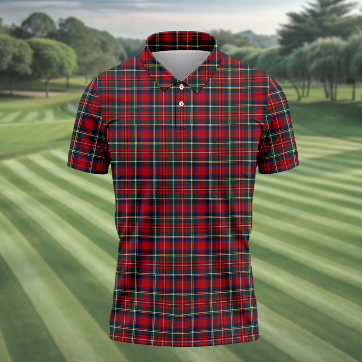 Classic Christmas Festive Golf Polo Shirt, Mens Golf Shirts, Polo Shirts For Men