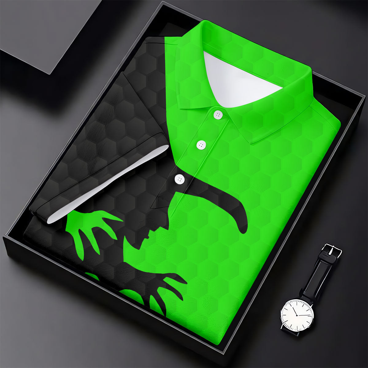 T-Rex Silhouette Halloween Golf Polo Shirt, Women's Golf Apparel, Ladies Golf Shirt