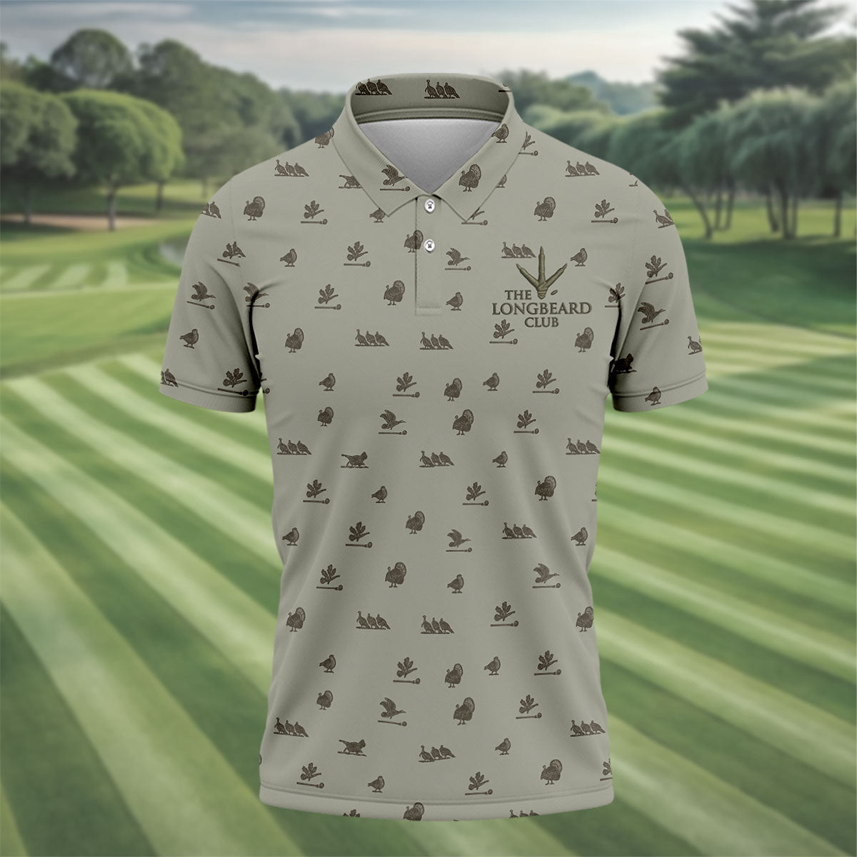 The Longbeard Club Turkey Hunting Father's Day Golf Shirt, Dad Golf Shirt, Golf Gift For Dad