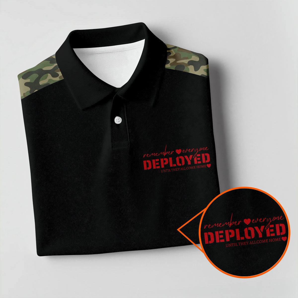 Remember Everyone Deployed Camo Black Patriotic 4th Of July Golf Shirt, 250th Anniversary Golf Shirt For Women