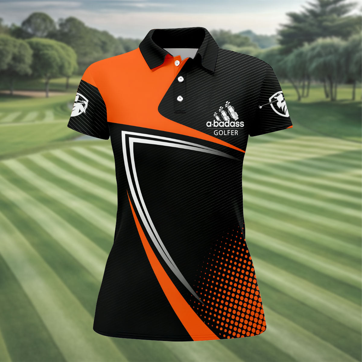 A Badass Golfer LGBT Support Ladies Golf Tops, Gay Pride Month Celebrate Golf Shirt For Women