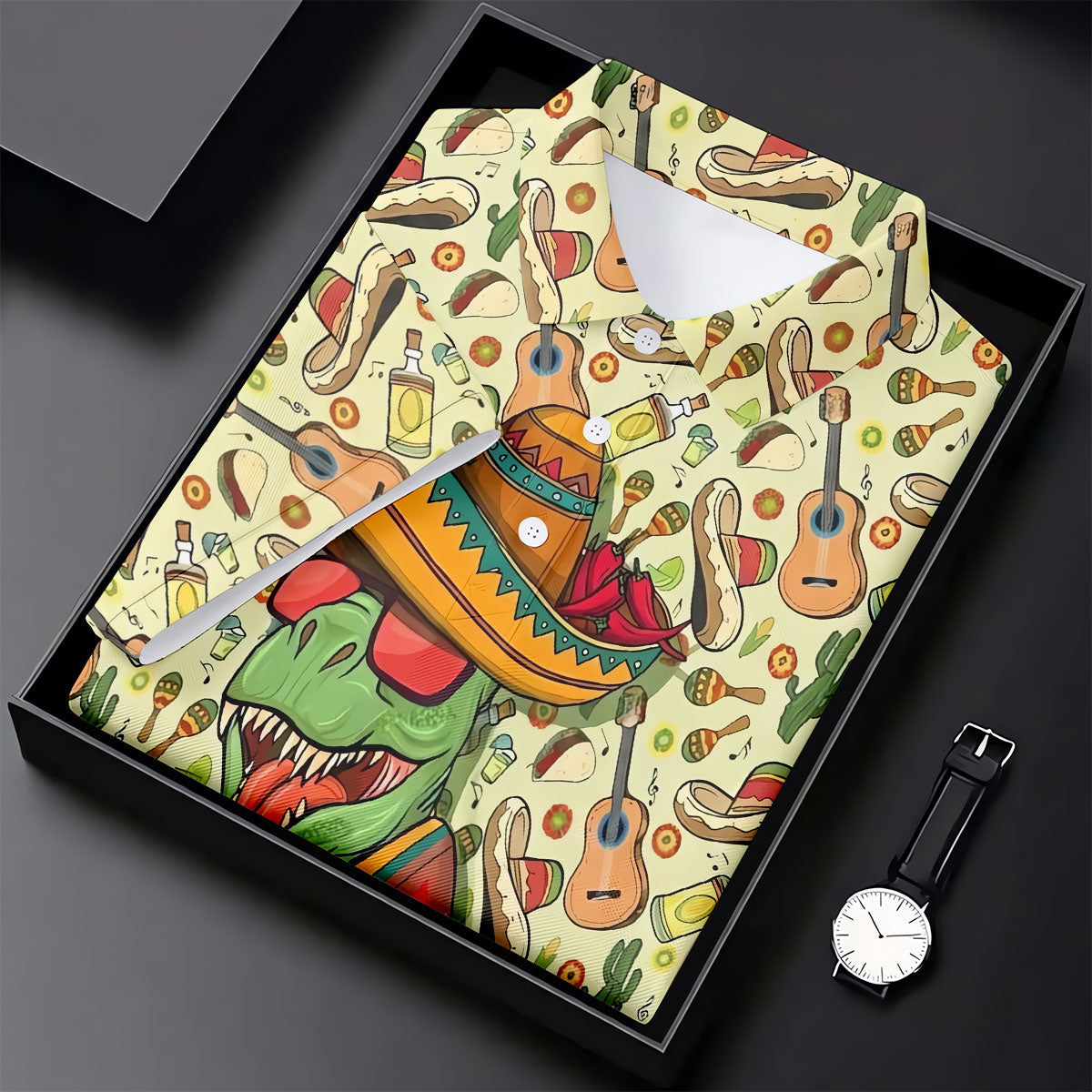 Mexican T-Rex Cinco De Mayo Celebration Funny Golf Shirt, Vibrant Color Golf Shirt For Women