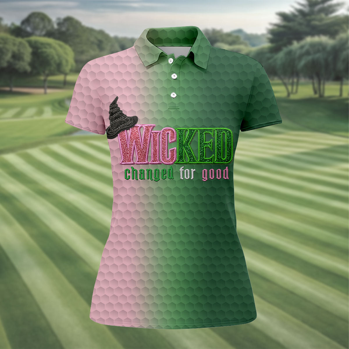 Wicked Changed For Good Halloween Shirt, Golf Polo For Women, Printed Golf Shirt
