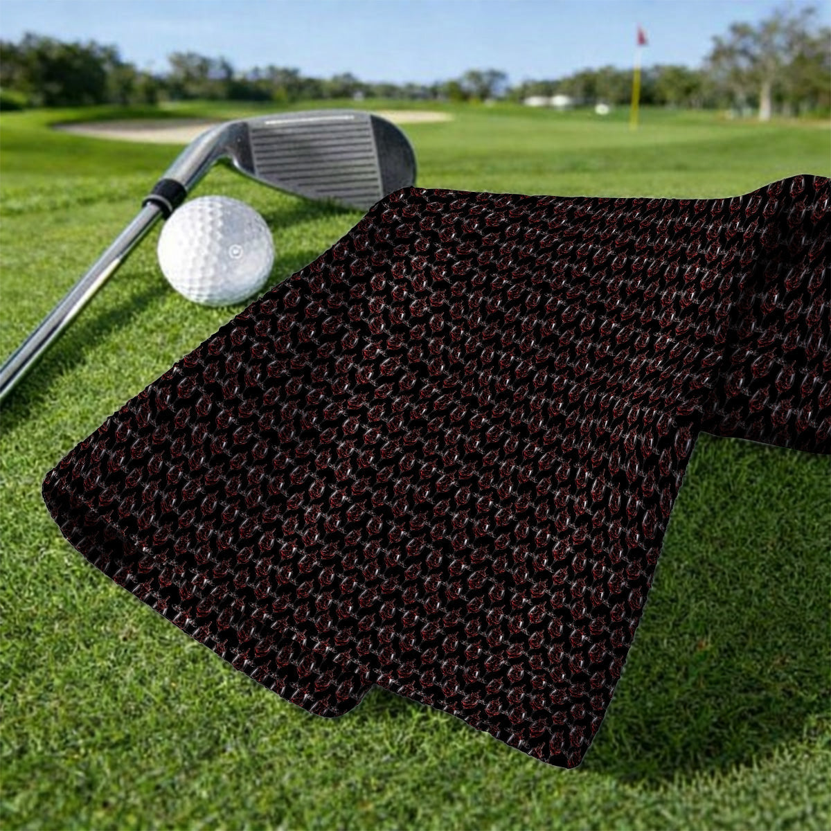 Cabernet Lover Golf Towels, Red Wine Pattern Golf Towel, Winery Inspired Golfer Gift