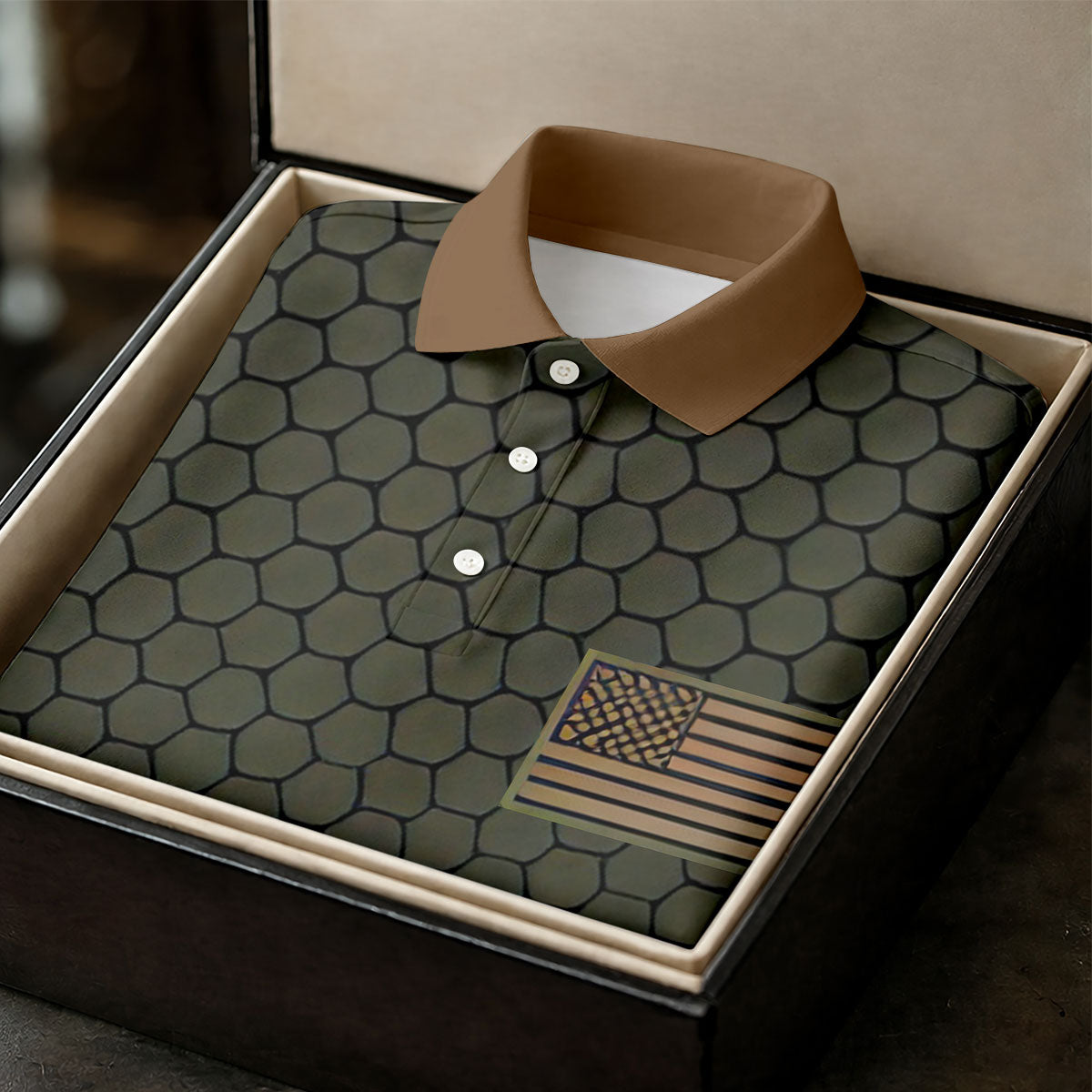 Faith Cross Bald Eagle America 250 Anniversary Hexagonal Pattern Patriotic Golf Shirt, Golf Shirt For Women