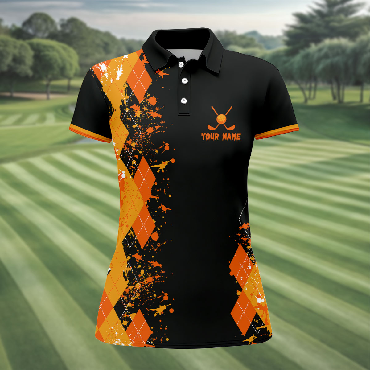 Custom Golf Friends Horror Character Halloween Polo Shirt, Womens Golf Tops, Ladies Golf Top