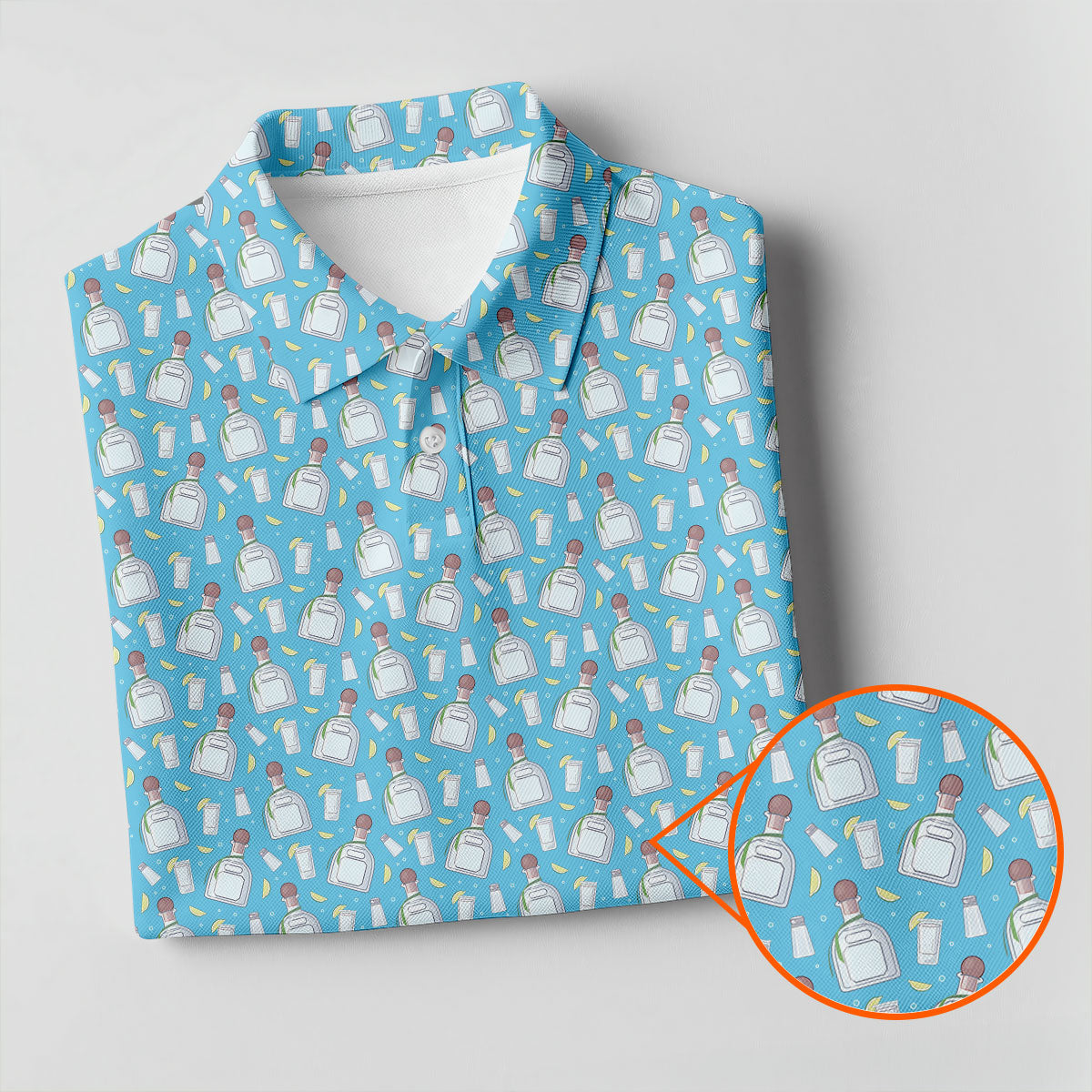 Shot Bottles Of Tequila Cinco De Mayo Celebration Fiesta Themed Golf Shirts For Men