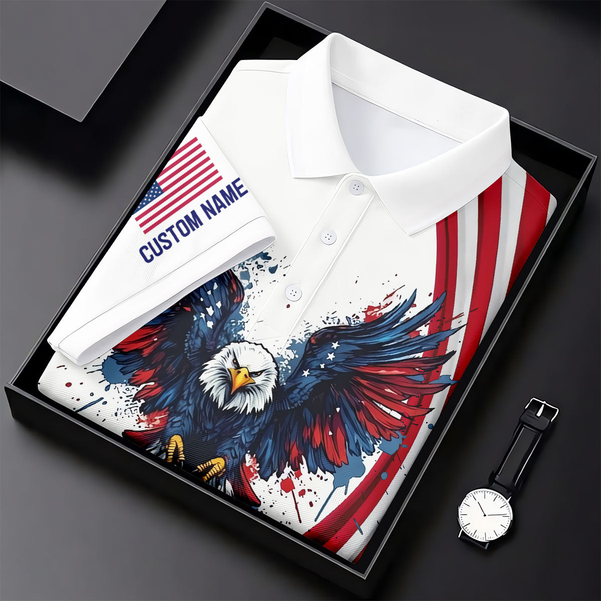 God Bless America 250 Years US Flag Golf Shirt, Patriotic 4th Of July Golf Shirt For Women