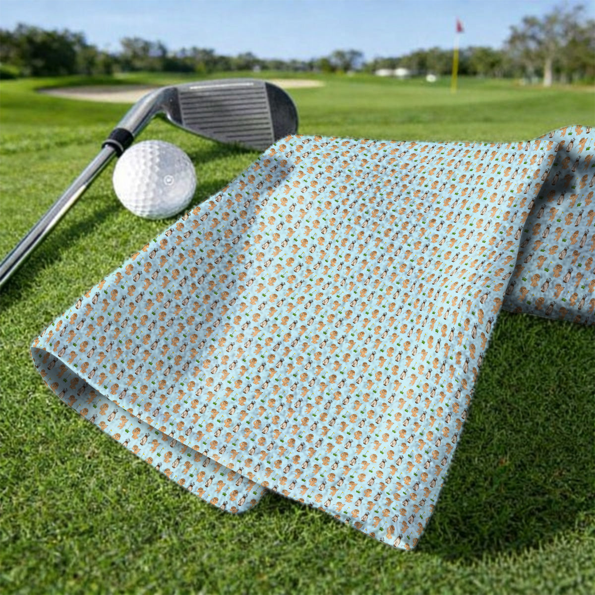 Toy Poodle Pattern Golf Towel, Funny Poodle Golf Towels, Golf Gift For Dog Lover